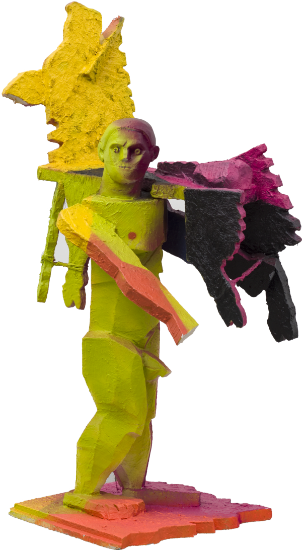 Alexandru Rădvan Hercules and the Erymanthian Boar, 2019 polystyrene, acrylic resin, oakum, hemp 120 x 45 x 70 cm 47 1/4 x 17 3/4 x 27 1/2 in