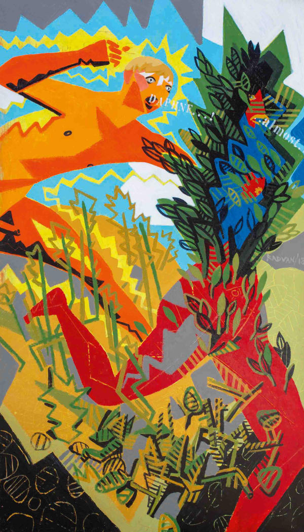 Alexandru Rădvan Daphne...almost..., 2018 acrylic on canvas 210 x 120 cm 82 5/8 x 47 1/4 in