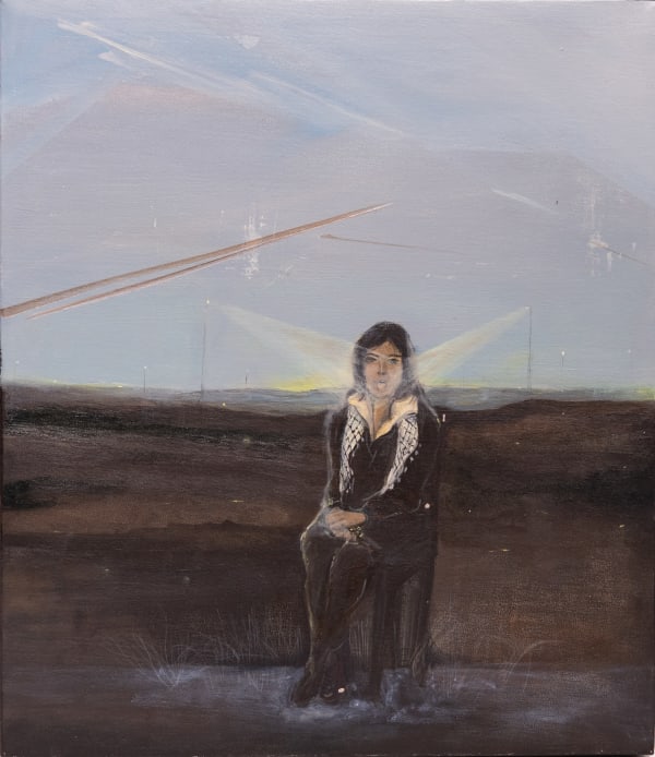 Tehmeena Firdos The Gesture of Truth, 2025 Acrylic on Canvas 38 x 33 cm 15 x 13 in