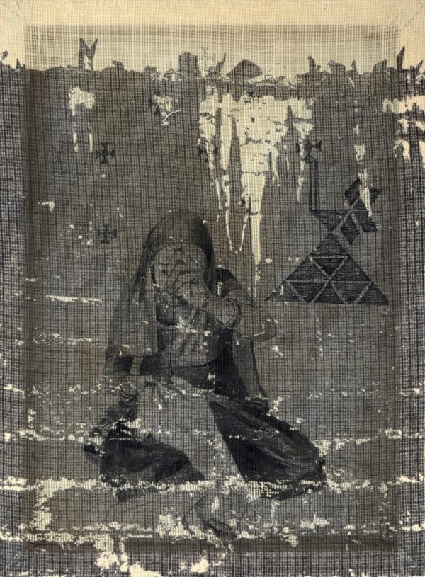 Deena Pindoria Untitled Natural Dyes on Kota Doria and Kala Cotton (myrobalam, iron mordant) 30.5 x 43.2 cm 12 x 17 in