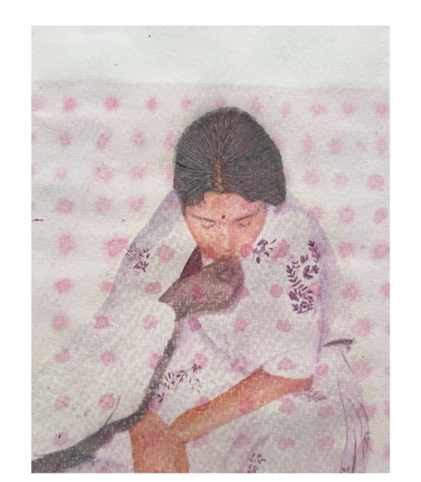 Dola Shikder Myths of belonging (series), 2024 Benzene print and watercolour on acid free paper 20.3 x 16.5 cm 8 x 6 1/2 in