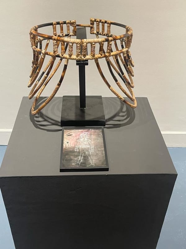Shakuntala Kulkarni, Untitled (Belt + 1 Chalk drawing print), 2015-18