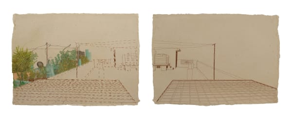 Dakshayani Chippada Beyond Comparison - 6, 2025 Hand stitched with copper wire and colour pencil on Wasli paper 38.1 x 55.9 cm 15 x 22 in