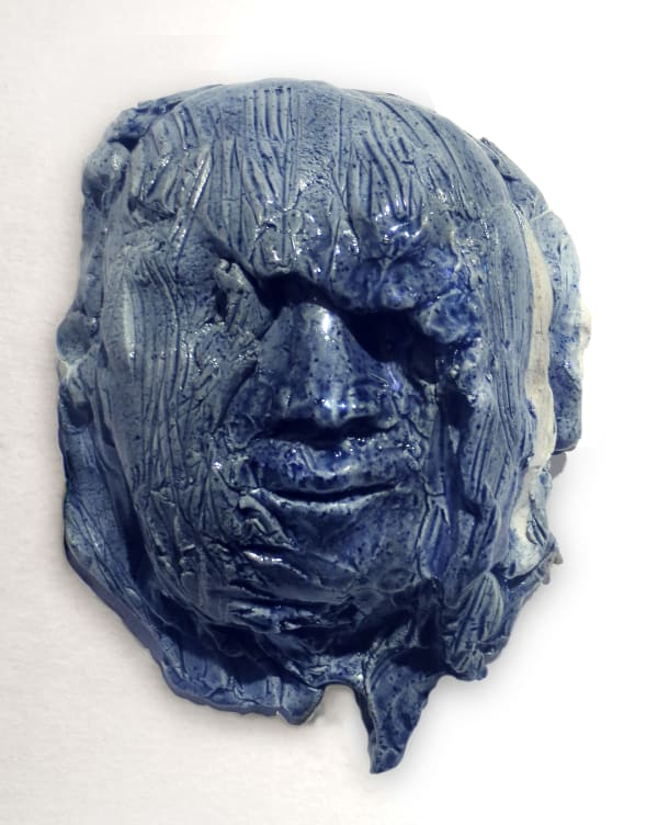 Madhur Sen Phoenix, Art, and Woman 20, 2023 Stoneware ceramic, blue glazed 22.9 x 17.8 cm 9 x 7 in