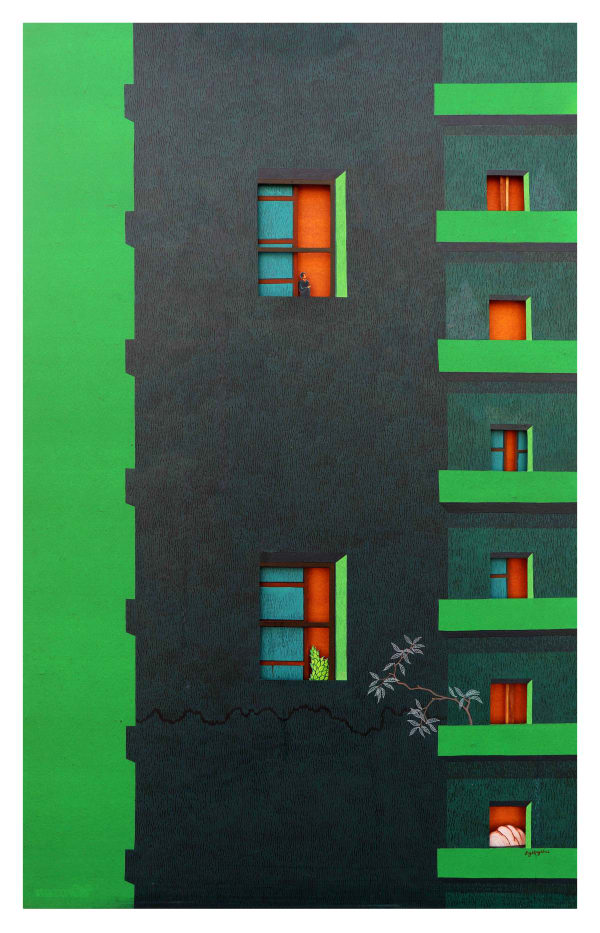 Digbijayee Khatua, Between the walls- X, 2022