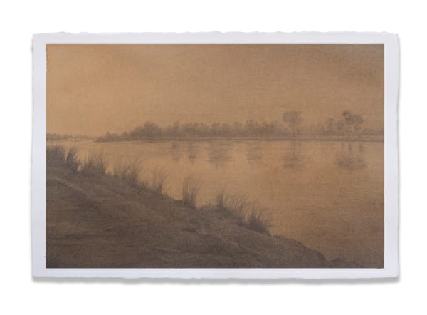 Sketched on a coffee-stained paper with graphite pencil, Irfan Channa, artist from Pakistan, imagines landscapes inspired by nature and explores deep connect with ecology