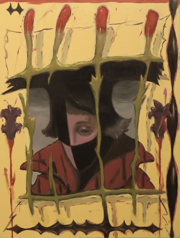 Harsh Nambiar Keeper in exile, 2023 Oil on canvas 48 x 36 in 121.9 x 91.4 cm