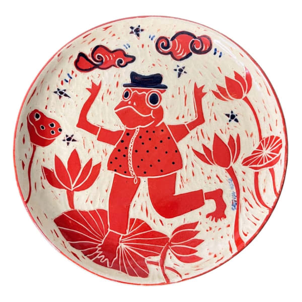 Srinia Chowdhury I Am I? XI, 2023 Sgraffito on ceramics 25.4 x 25.4 cm 10 x 10 in