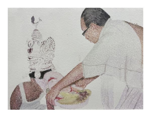 Dola Shikder Myths of belonging (series), 2024 Benzene print and watercolour on acid free paper 20.3 x 16.5 cm 8 x 6 1/2 in