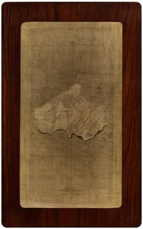 Garima Gupta Gibeon Meteorite, 2021 Graphite on Archival paper, Gateway paper, Rice paper 20.3 x 40.6 cm 8 x 16 in