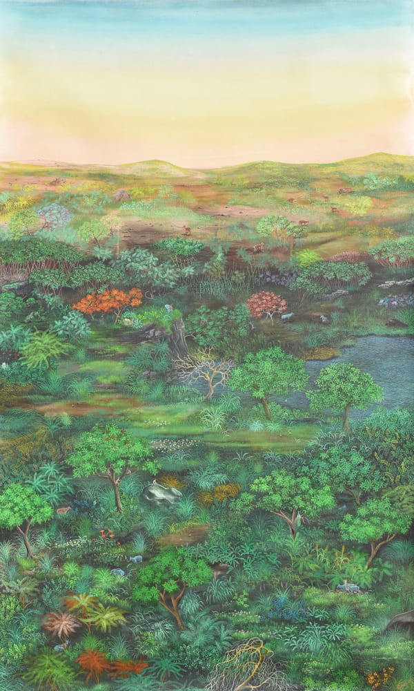 Laxmipriya Panigrahi Breath of the Earth, 2024 Watercolour on paper 60 x 36 in