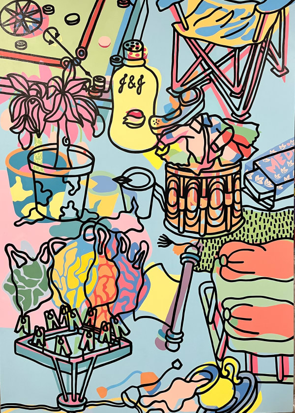 Anikesa Dhing Smells Like Medimix, 2023 Acrylic on canvas 213.4 x 152.4 cm 84 x 60 in