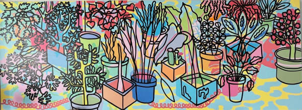 Anikesa Dhing Tring-Tring II, 2023 Acrylic on canvas 121.9 x 304.8 cm 48 x 120 in