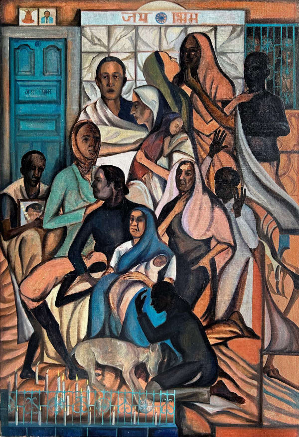 Vikrant Bhise Who Killed Somnath Suryawanshi? , 2025 Oil on canvas 91.4 x 61 cm 36 x 24 in