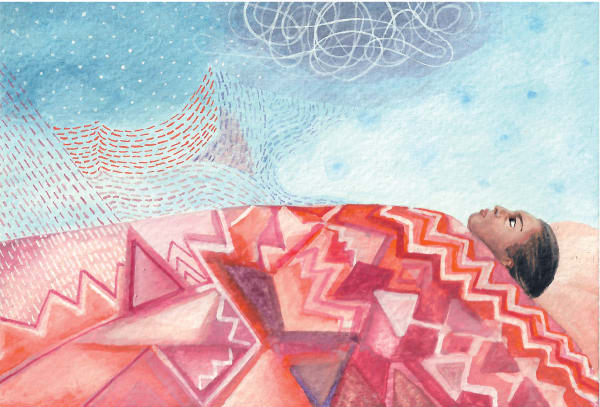 Malavika Rajnarayan A Song in Asides- XI, 2021 Watercolour and gouache on paper 10 x 14 cm