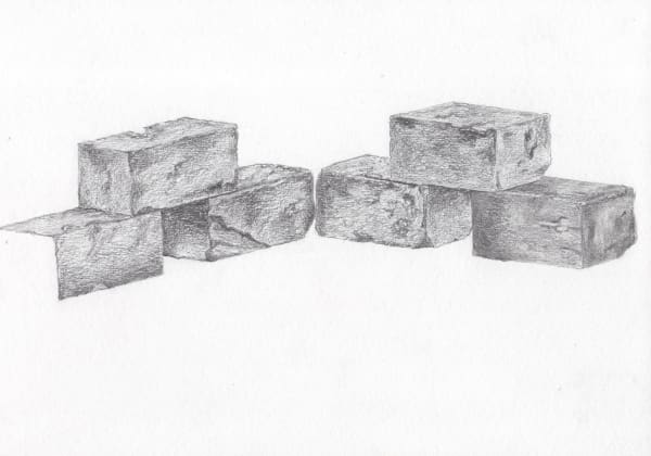 Meet Varvada Object Study 10 (Metamorphosis within the construction sites at Studio II), 2022 Drawing on paper 14.7 x 21.1 cm 5 3/4 x 8 1/4 in