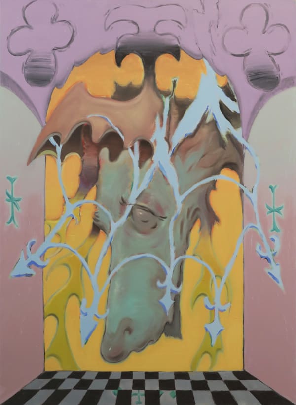 Harsh Nambiar Nil Fountain, 2023 Oil on Canvas 66 x 48 in 167.6 x 121.9 cm