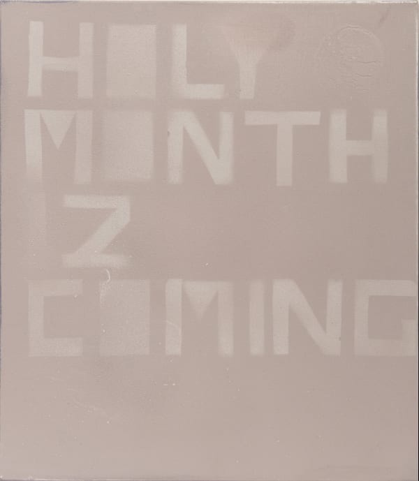 Tehmeena Firdos Holy Month is Coming, 2025 Acrylic on Canvas 38 x 33 cm 15 x 13 in