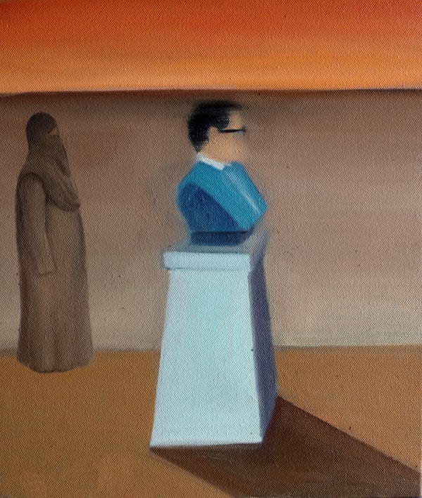 Vikrant Bhise The Rise of Protests 22, 2021 Oil on canvas 31 x 36 cm 12 1/4 x 14 1/8 in