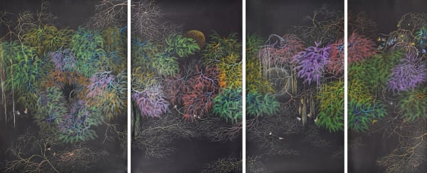 Laxmipriya Panigrahi Nature's Melody, 2024 Watercolour on paper 24 x 55 in
