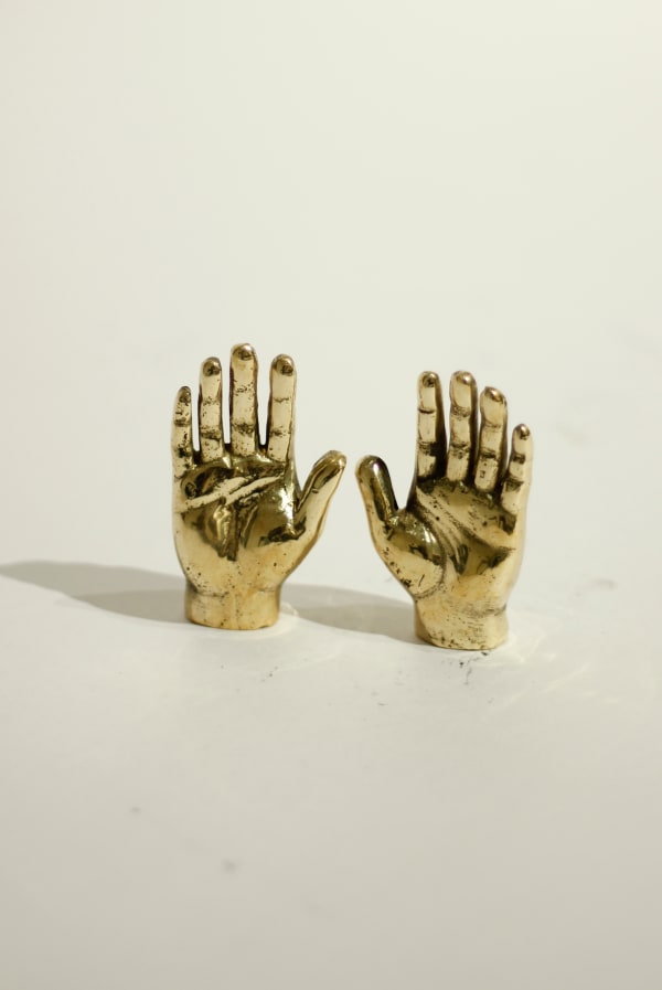 Alexander Gorlizki Hands Up, 2024 Brass 7 x 4 x 2.5 cm each