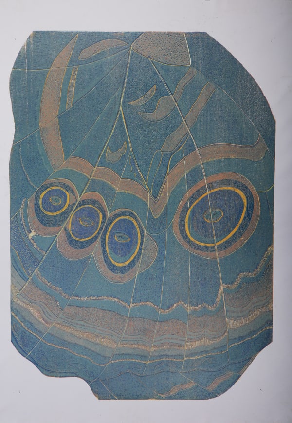 Gayatri Danthuri Turning Wing, 2024 Woodcut on Canvas (Brustro) 120.7 x 86.9 cm 47 1/2 x 34 1/4 in Edition 1 of 4