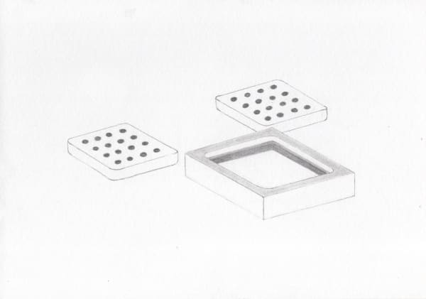 Meet Varvada Object Study 1 (Metamorphosis within the construction sites at Studio II), 2022 Drawing on paper 14.7 x 21.1 cm 5 3/4 x 8 1/4 in