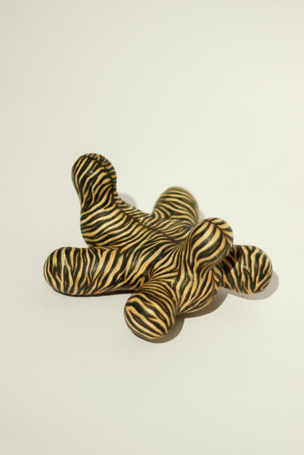 Alexander Gorlizki Foreign Body (Zebra), 2024 Pigment on wood 14.05 x 15 x 8.5 cm