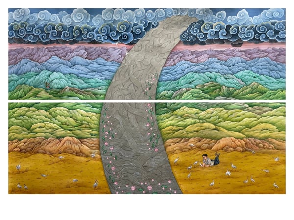 Kapil Sharma, Silent Symphony (Diptych), 2023