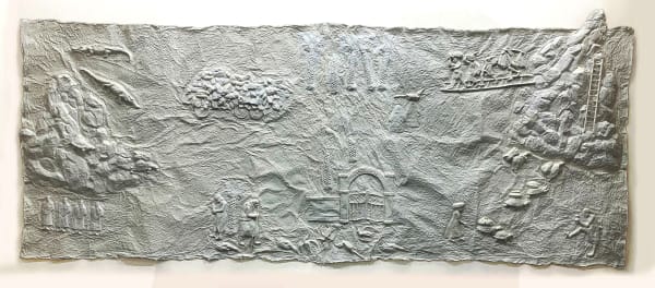 Sharmi Chowdhury Landscape, 2020 Korean Traditional Hanji Paper 121.92 x 304.8 cm 48 x 120 in
