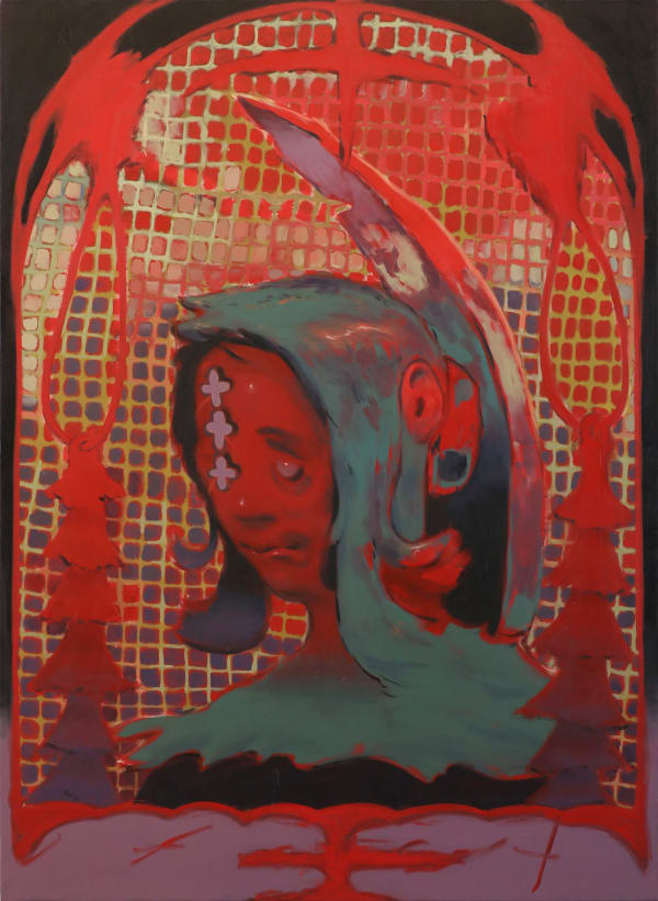 Harsh Nambiar Salt Moon, 2023 Oil on canvas 66 x 48 in 167.6 x 121.9 cm