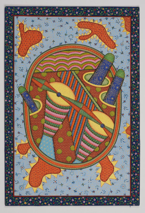 Alexander Gorlizki The Machine Age, 2023 Pigment and gold on paper 12 x 8.25 in