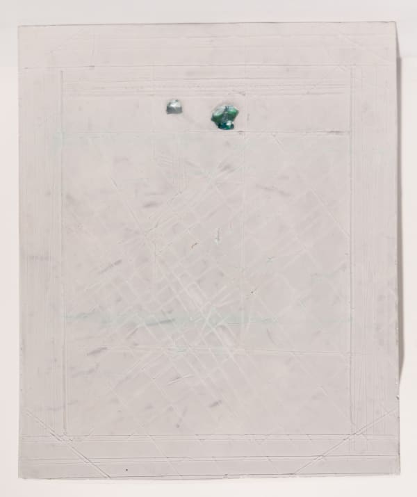 Tehmeena Firdos Errors in Pattern, 2025 Dyestone, Dental Plaster and Pieces of Glass 29 x 23.8 x 2.7 cm 11 3/8 x 9 3/8 x 1 in