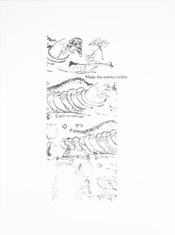 Sarasija Subramanian Transparent Woman on Table - Dark Grey (Ban the old, dry methods series), 2022 Serigraphy 55.9 x 76.2 cm 22 x 30 in Edition 2 of 11