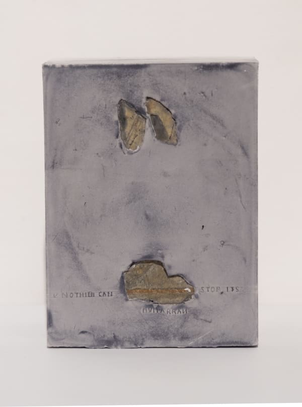 Tehmeena Firdos Nothing Can Stop, It’s Narrative, 2025 Dental Plaster, Photo Ink and Granite 17.8 x 12.7 x 7.6 cm 7 x 5 x 3 in