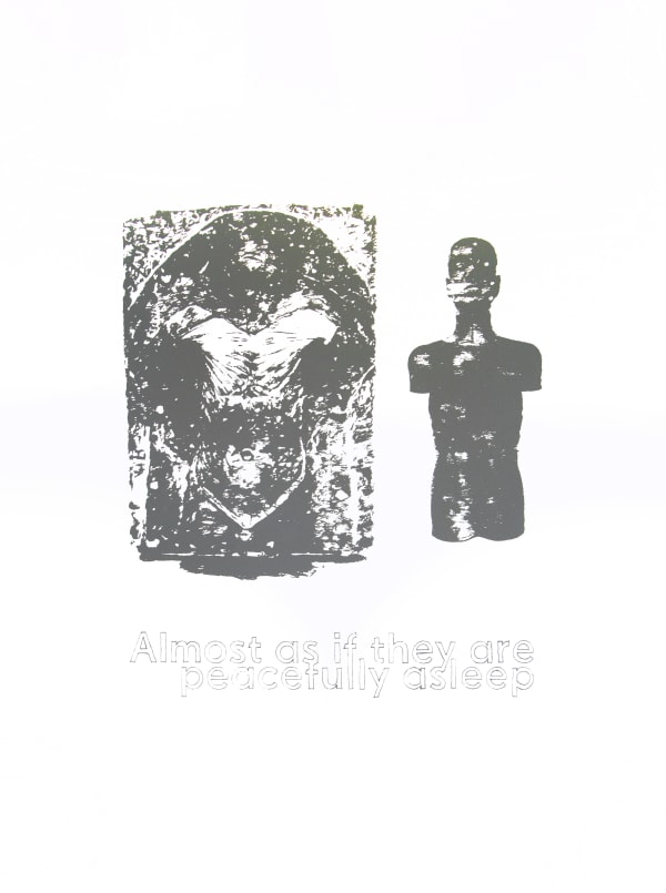 Sarasija Subramanian Man of Pain - Grey (Ban the old, dry methods series), 2022 Serigraphy 55.9 x 76.2 cm 22 x 30 in Edition 4 of 10