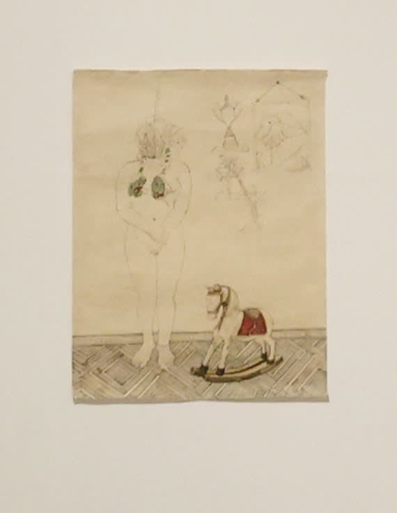 Debashruti Aich Untitled, 2024 Watercolour and embroidery on rice paper 91.4 x 68.6 cm 36 x 27 in