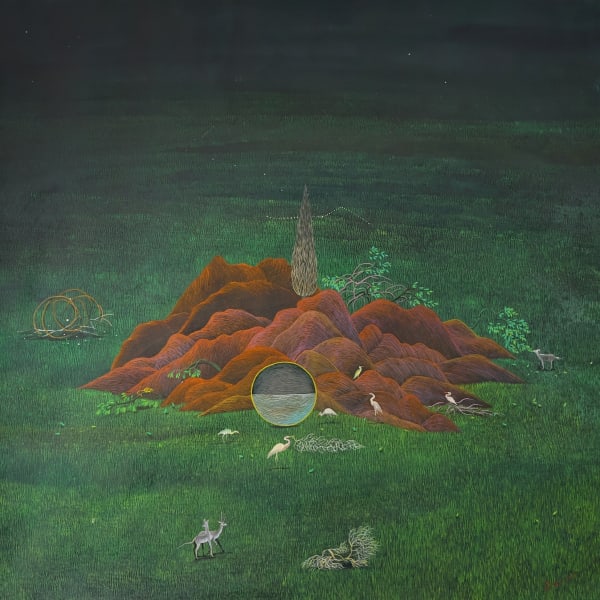 Laxmipriya Panigrahi Divine Comfort, 2024 Watercolour on paper 24 x 24 in