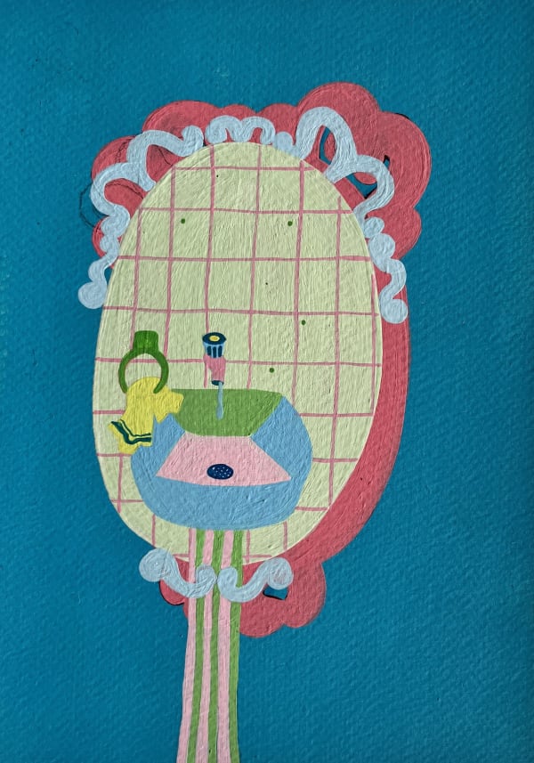 Anikesa Dhing F-403, 2023 Acrylic on paper 21.1 x 14.7 cm 8 1/4 x 5 3/4 in