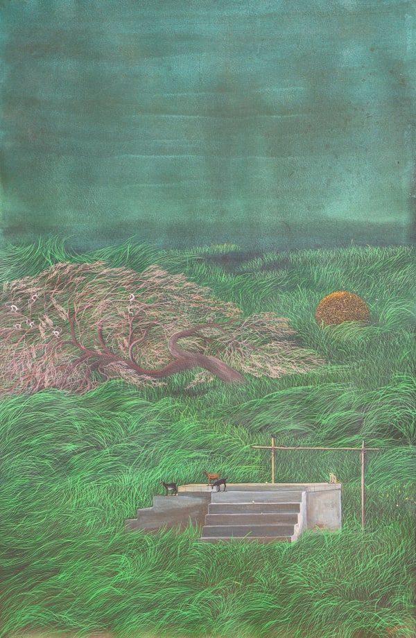 Laxmipriya Panigrahi Dance of the Lunar Winds, 2024 Watercolour on paper 86.4 x 55.9 cm 34 x 22 in