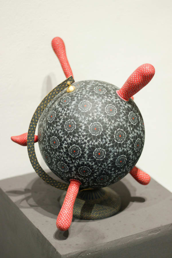 Alexander Gorlizki Bloom, 2020 Pigment and gold on metal and wood 29 x 27 x 30 cm