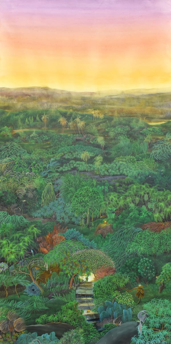 Laxmipriya Panigrahi Path to Nirvana, 2024 Watercolour on paper 84 x 42 in