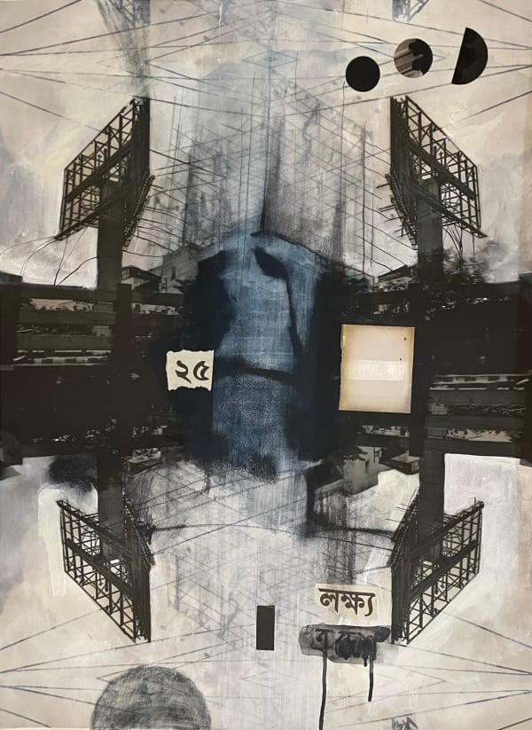 Sukanya Ghosh Lokkho Lokkho, 2023 Digital collage with mixed media on paper 55.9 x 76.2 cm 22 x 30 in