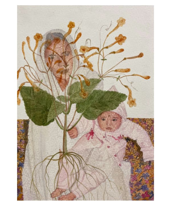Dola Shikder Myths of belonging (series), 2024 Benzene print and watercolour on acid free paper 16.5 x 20.3 cm 6 1/2 x 8 in