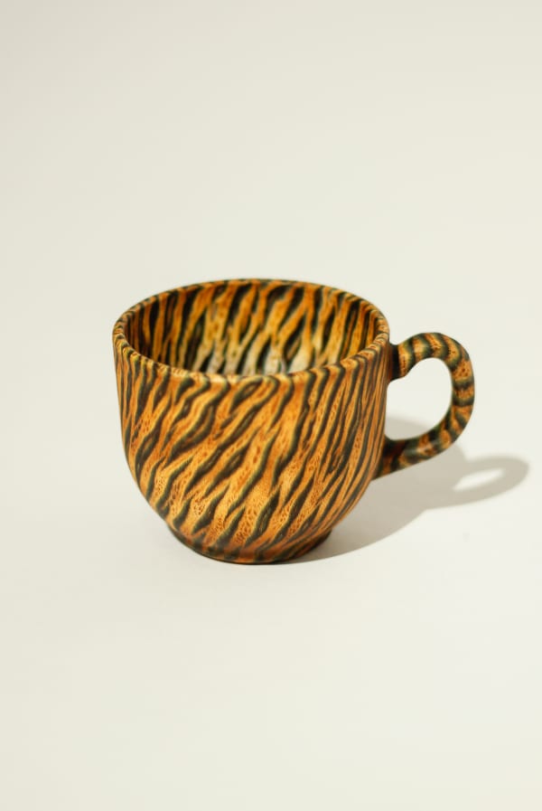 Alexander Gorlizki Zebra Tea Cup, 2020 Pigment on ceramic 10 x 7.5 x 6.4 cm