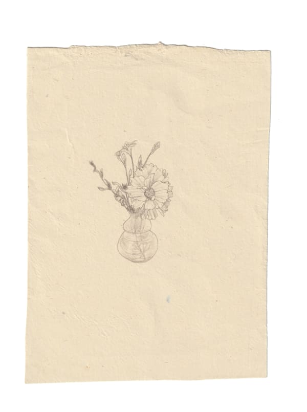 Jatinder Singh Durhailay, Flowers in Glass Vase, 2023