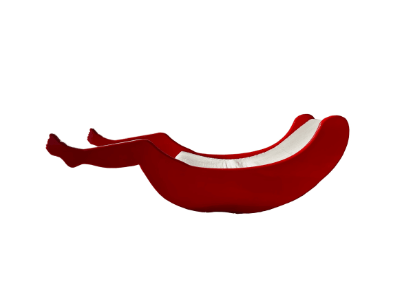 Anikesa Dhing Sleepy Legs - Objects of Anxiety II, 2023 Cotton cloth and polyurethane paint on wood and foam 61 x 182.9 x 61 cm 24 x 72 x 24 in