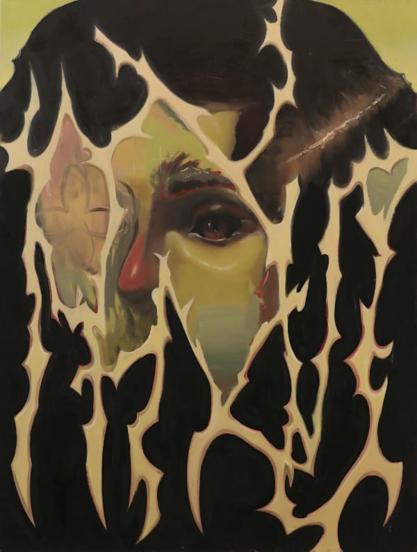 Harsh Nambiar Fleck (Zip), 2023 Oil on canvas 48 x 36 in 121.9 x 91.4 cm