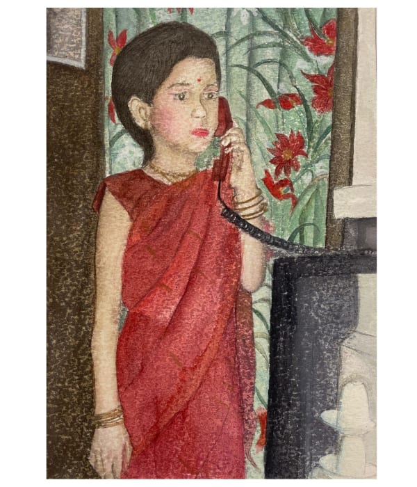 Dola Shikder Myths of belonging (series), 2024 Benzene print and watercolour on acid free paper 14 x 20.3 cm 5 1/2 x 8 in