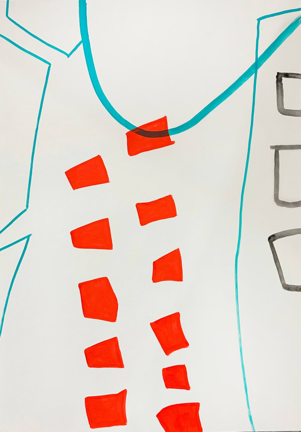 Joan Doerr Onze Acrylic on paper Unframed: 85 x 60 cm Framed: 97 x 73 cm